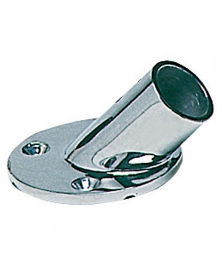 Platine inox ronde inclinée 45° - 22 mm