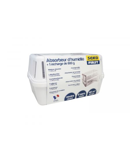 Absorbeur d'humidité avec bac 800 gr SEKOFIRST