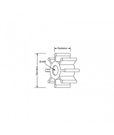 JABSCO Turbine Ø51 mm ep 22mm 17486-0001