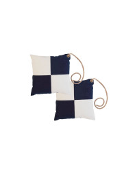 MARINE BUSINESS Lot de 2 coussins WATERPROOF BLEU/BLANC