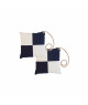 MARINE BUSINESS Lot de 2 coussins WATERPROOF BLEU/BLANC