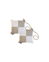 MARINE BUSINESS Lot de 2 coussins WATERPROOF GRIS/BLANC