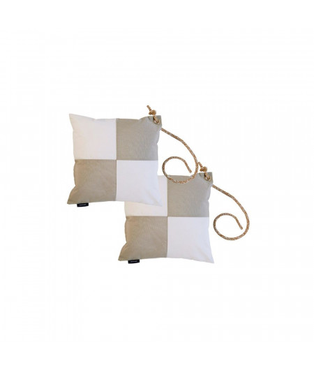 MARINE BUSINESS Lot de 2 coussins WATERPROOF GRIS/BLANC