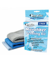 STAR BRITE kit de 3 microfibres pour surfaces vitrées 40x40c