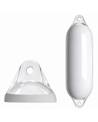 MAJONI Pare battage 2 anneaux blanc 12x42cm