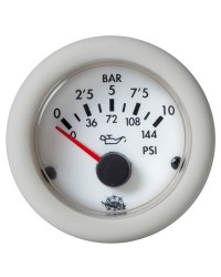 Indicateur de pression d`huile 0-5 bar - 12V - blanc