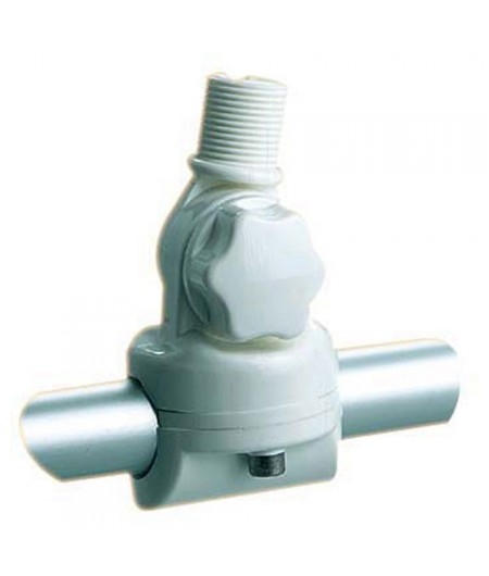Embase d'antenne VHF nylon - articulé pour balcon tube de 22-25 mm