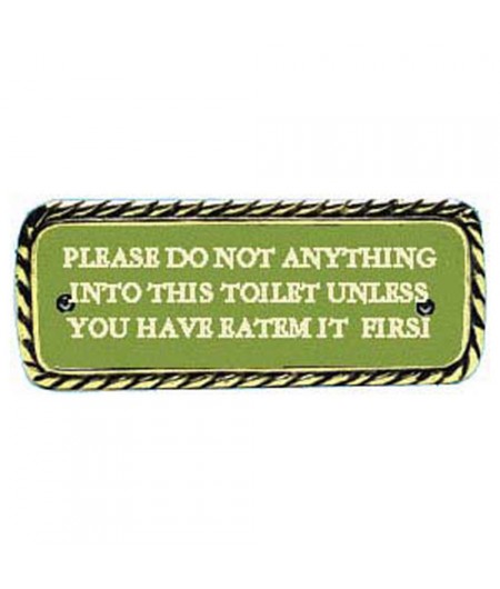 Plaque bronze Do not anything...