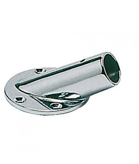 Platine laiton chromé inclinée à 30° - 22 mm