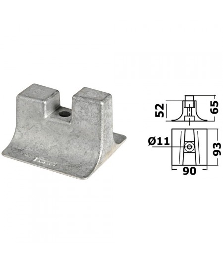 Anode pied Yamaha 300/350HP Aluminium