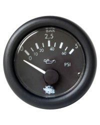 Indicateur de pression d`huile 0-5 bar - 24V - noir