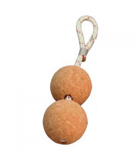 Porte-clés liège deux boules ø50 mm
