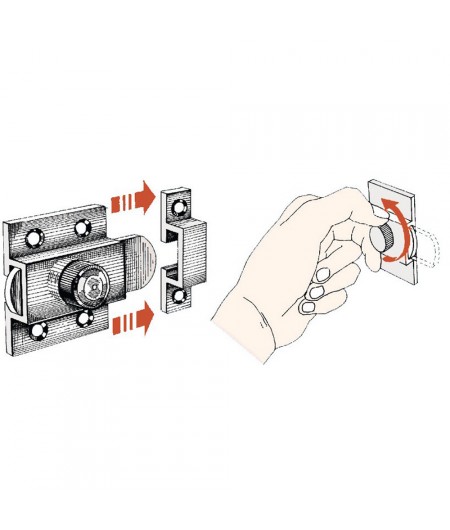 Targette laiton nickelé 35x45
