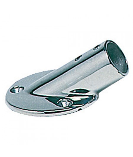 Platine inox ronde inclinée 30° - 25 mm