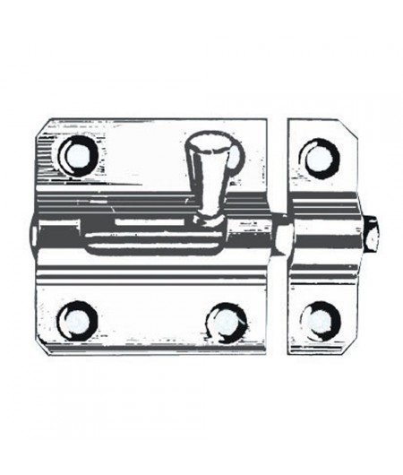 Targette laiton chromé - 90 mm