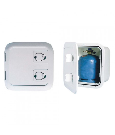 Coffre pour rangement de bouteille de gaz fermeture à levier