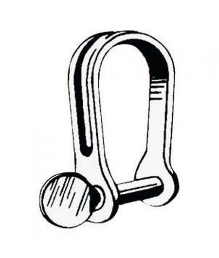 Manille courte emboutie - inox - ø5 mm