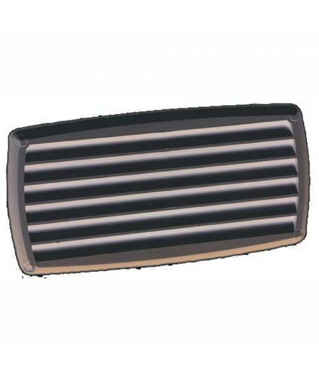 Grille d'aération ABS noire - 201x101 mm