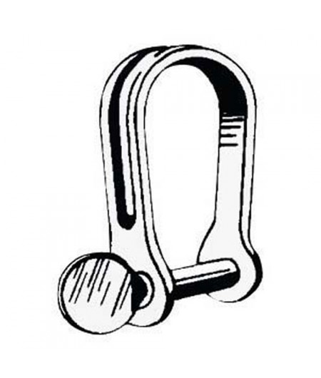 Manille longue emboutie - inox - ø5 mm