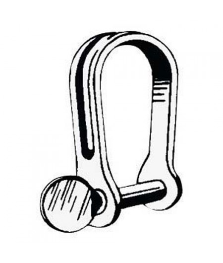 Manille longue emboutie - inox - ø6 mm