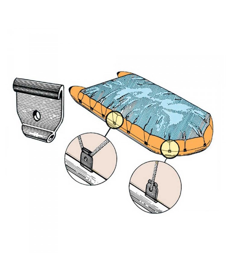 Accessoires et accastillage bateau : crochet nylon pour sandow/élastique