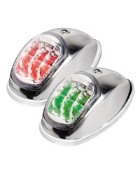 Feu de navigation LED Evoled - pour paroi - inox - rouge 112,5 ° & vert 112,5°