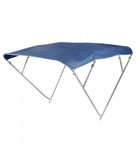 Bimini 4 arceaux inox - bleu - h 145 cm - 170 à 180 cm