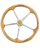 Barre à roue - Couronne en teck - branches inox - Ø500 mm