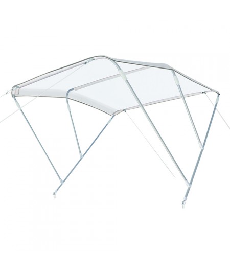 Bimini 3 arceaux alu tube 20 mm - blanc - 150 à 170 cm - h 140 cm