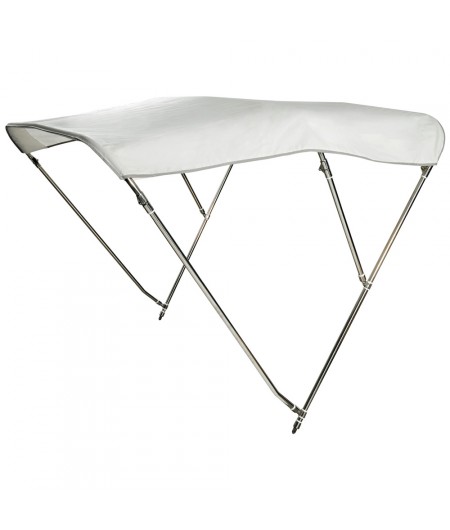 Bimini 3 arceaux inox - blanc - h 145 cm - 175 à 185 cm