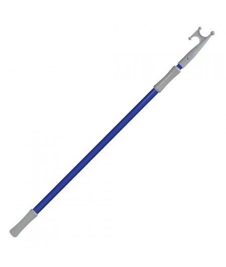Gaffe aluminium télescopique - 115 à 200 cm - bleue