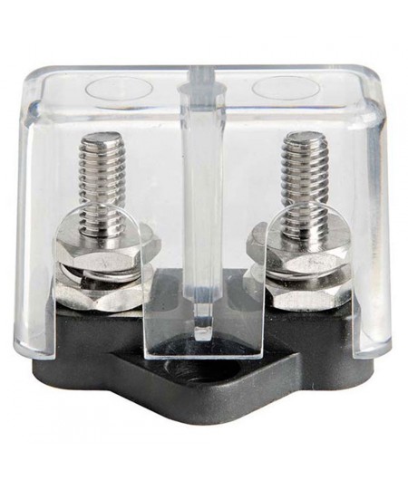 Capuchon polycarbonate pour bornier double 8 mm