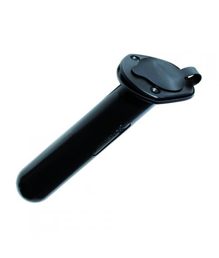 Porte-canne ABS à encastrer - avec bouchon - noir