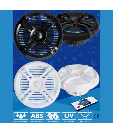 Haut parleur GROOVE - la paire - 80 W - noir - avec LED mulicolore