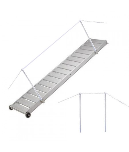 Passerelle alu fixe avec main courante - 190 cm