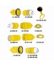 Câble électrique - 3 x 10 mm² - jaune - 50M