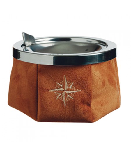 Cendrier - alcantara beige - diamètre 115 mm