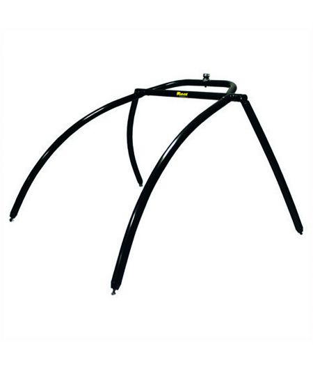 Tour aluminium MT1, noir brillant, 2 barres sup.