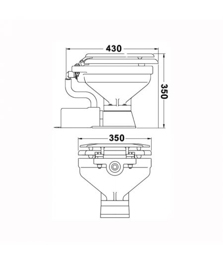 WC JABSCO COMPATTO 12 Volt | Wc Nautico Elettrico Per Barche E Camper - Foto 6