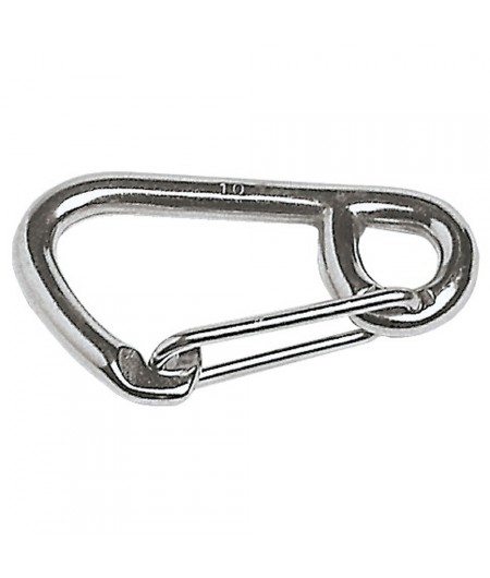 Mousqueton grand passage - inox - 100 mm