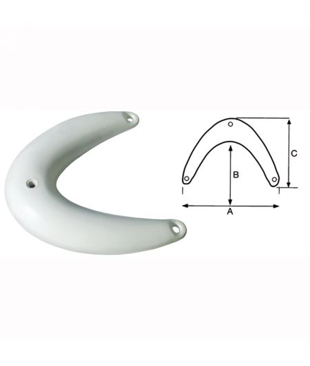 Pare-battage défense d'étrave - 340 x 360 mm